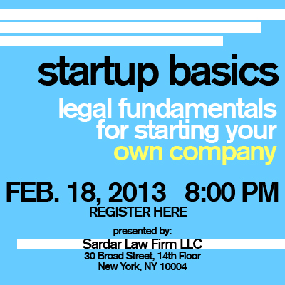 startup basics class nyc legal fundamentals